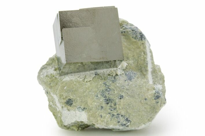 Natural Pyrite Cube In Rock - Navajun, Spain #361826